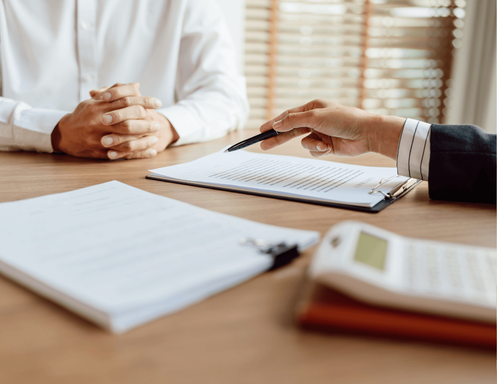 Reviewing documents for a license matter